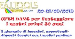 Festeggiamo il TRENTENNALE con un OPEN DAYS c/o F.A.I.Tools il 20 e 21 settembre 2019 Festeggiamo il TRENTENNALE con un OPEN DAYS c/o F.A.I.Tools il 20 e 21 settembre 2019