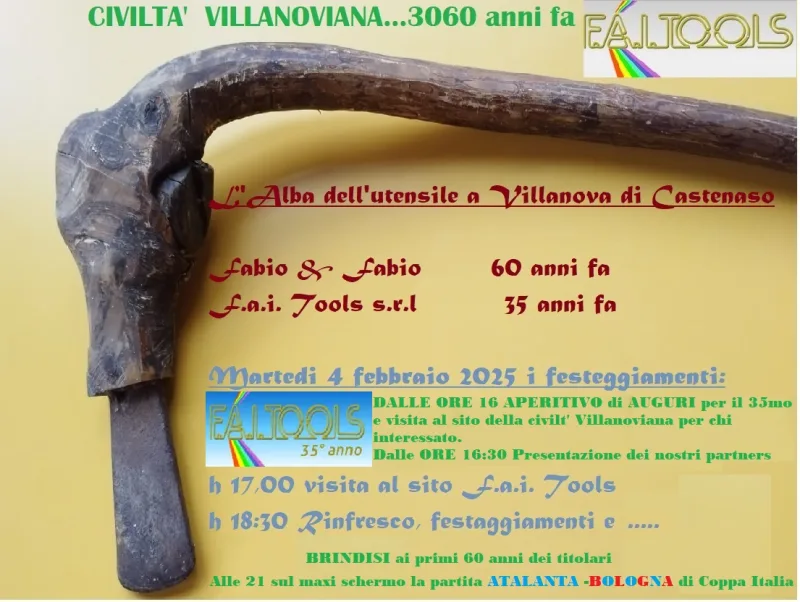 F.A.I. Tools festeggia il 35mo anno di attivita' il 4/2/2025 dalle h.16:00